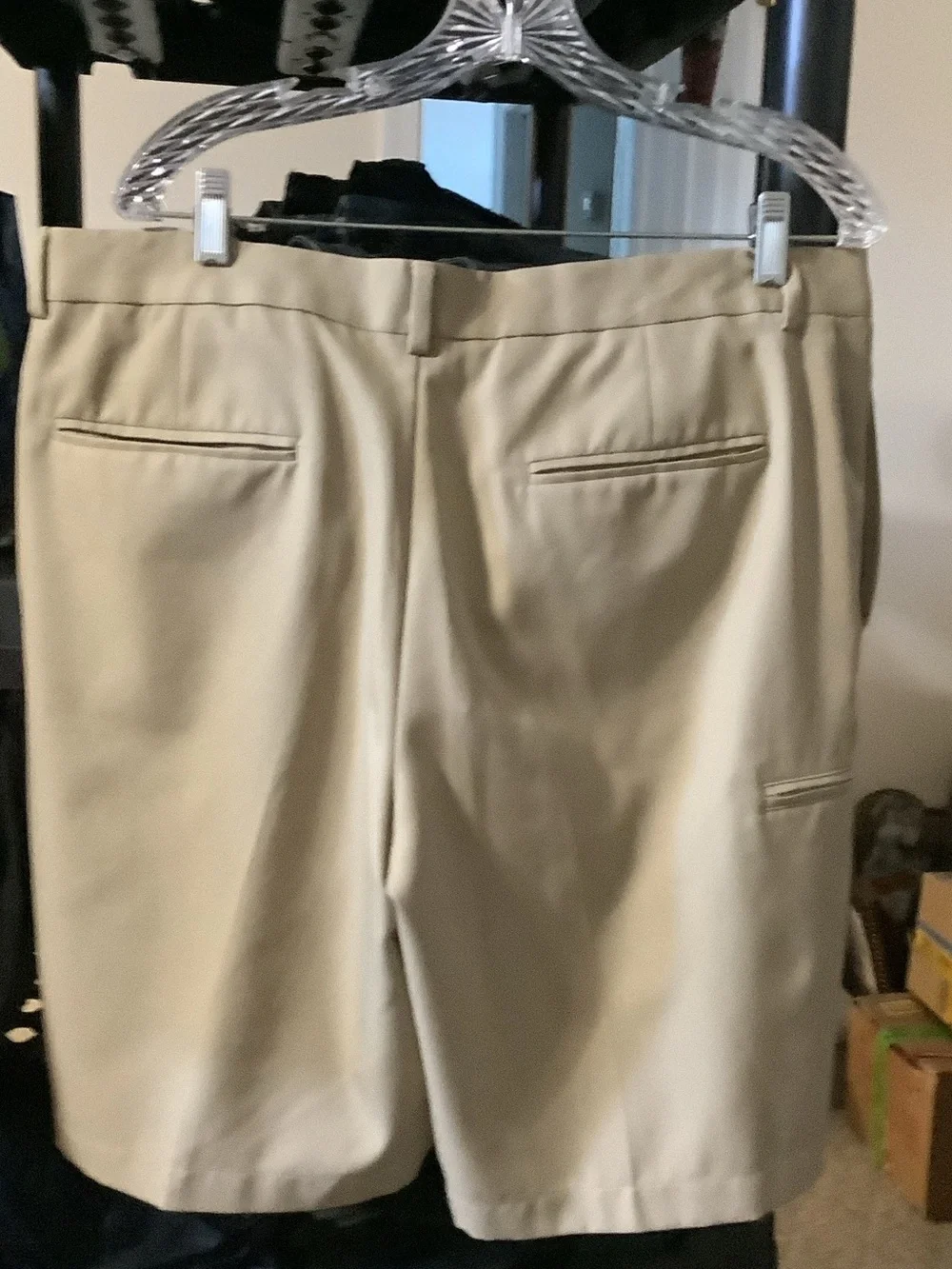 PGA Tour Men’s Flat-Front Tan Golf Shorts, 36